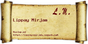 Lippay Mirjam névjegykártya